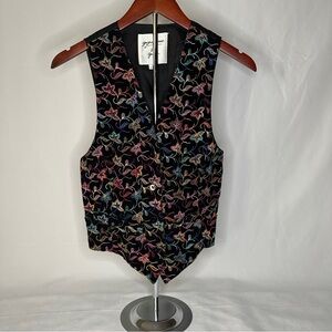 Vintage Embroidered Floral Guess Vest